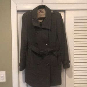 Burberry gray/cashmere/double breasted coat
